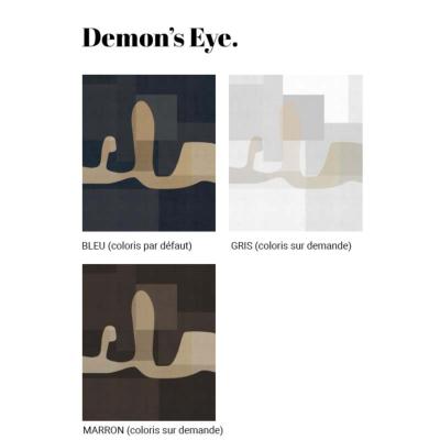 Papier peint design bleu et beige Demon's Eye