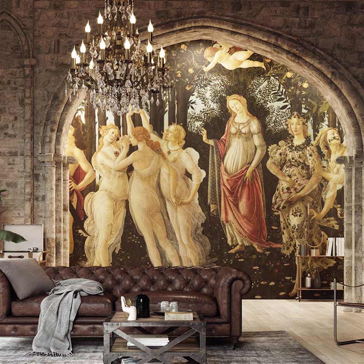 Tapisserie murale luxe Primavera Botticelli