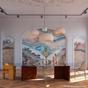 Panneau mural decoratif mural pour intérieur luxe Giant Agate