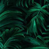 Papier peint feuillage vert Palm Plethora