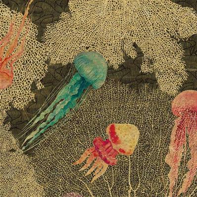 Papier peint chic haut de gamme Jellyfish