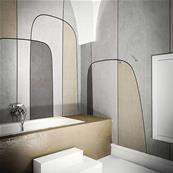 Papier peint design étanche salle de bains Forme