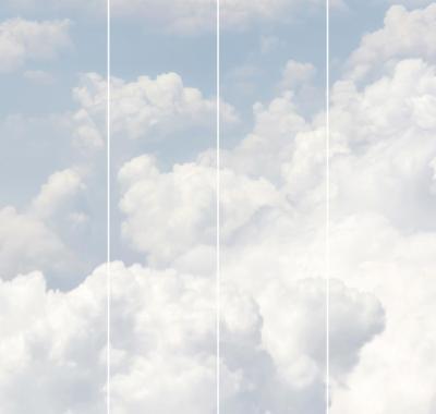 Papier peint adhésif repositionnable ciel et nuages Songeen Bleu