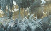 Papier peint tropical bleu Mystique jungle 400x250