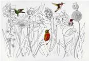 Papier peint oiseaux et fleurs Chinoiseries 3.0