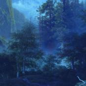 Papier peint paysage panoramique nocturne Midnight 400x280