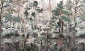 Papier peint forêt aspect peinture Native