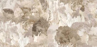 Papier peint arbres beige panoramique Kana