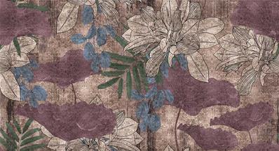 Papier peint motif fleurs design Soil