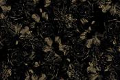 Papier peint floral noir et or Blackstrong