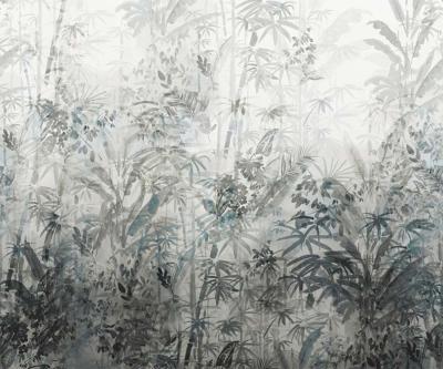 Papier peint panoramique feuillage aquarelle Wondrous Watermarks 300x250