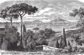 Papier peint paysage noir et blanc Sicile