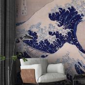 Papier peint œuvre d'art Sous la vague Hokusai Katsushika