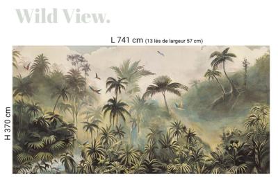 Papier peint jungle paysage panoramique Wild View SUR-MESURE