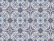 Credence adhésive motif azulejos bleu Lisbonne