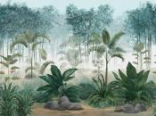 Papier peint jungle panoramique haut de gamme Morgan