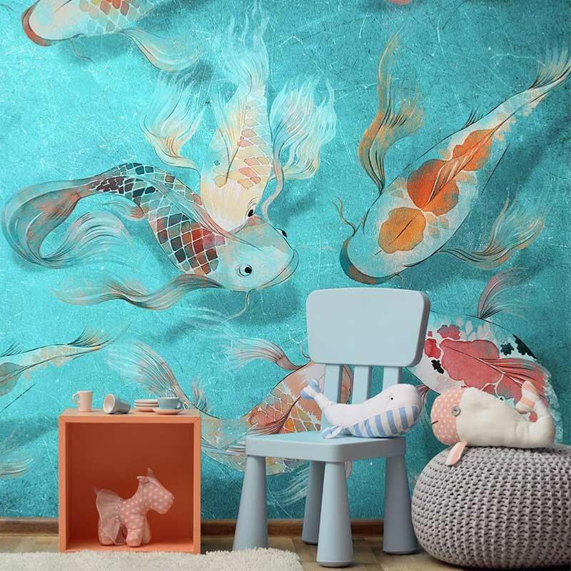 Papier peint chambre enfant poisson CarpToon
