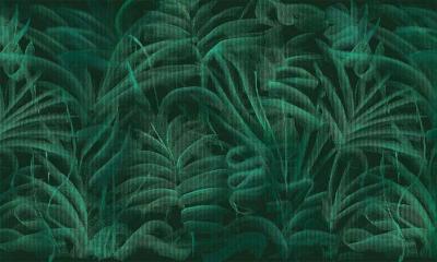 Papier peint feuillage vert haut de gamme Incense