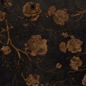 Papier peint floral noir et ocre Fingerprint File