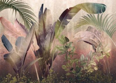 Papier peint exotique panoramique multicolore Rainforest Mist 350x250