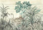 Papier peint design paysage Inde Taj Mahal