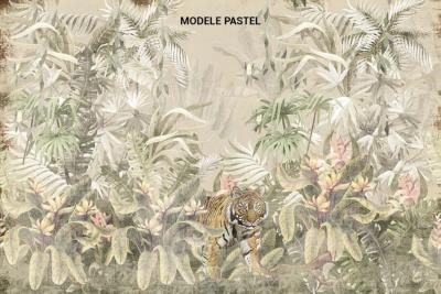 Papier peint tigre et végétation exotique The Tiger