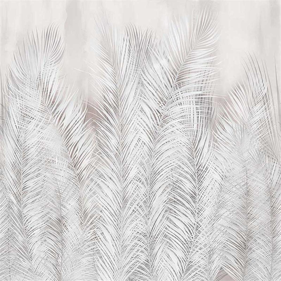 Papier peint plume blanche - 350 x 270 cm