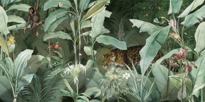 Papier peint jungle et animaux panoramique Esperanto