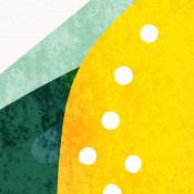 Papier peint motif citrons et feuillage panoramique Fresh Lemon 200x250