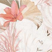 Papier peint feuillage panoramique rose pastel Pamphilia