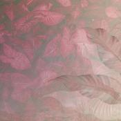 Papier peint feuillage rose pastel panoramique Emente