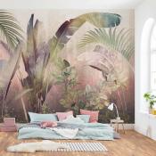 Papier peint exotique panoramique multicolore Rainforest Mist 350x250