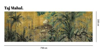 Papier peint design paysage Inde Taj Mahal SUR MESURE