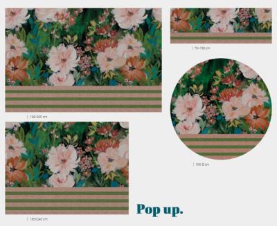 Tapis moderne salon motif floral Pop Up