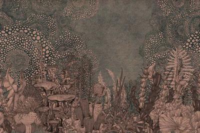 Papier peint fonds marins luxueux panoramique Marigold