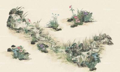 Papier peint salon motif botanique panoramique Mizu