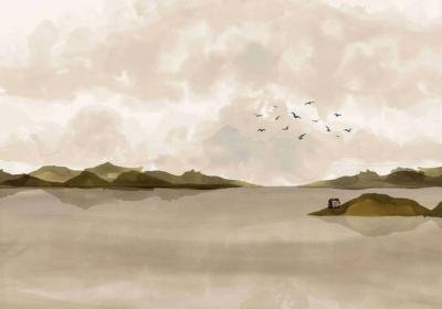 Papier peint paysage panoramique Dungeness - Plusieurs coloris