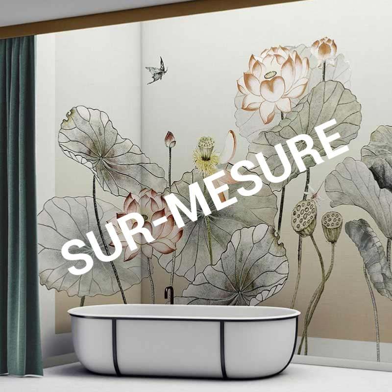 Papier peint spécial salle de bain Yokohama SUR-MESURE