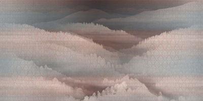Papier peint montagnes graphiques panoramique Mandragola