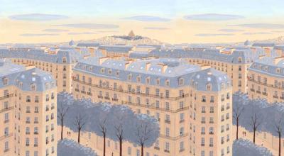 Papier peint panoramique Les Toits de Paris Le Jour