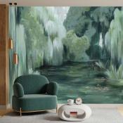 Papier peint panoramique paysage bucolique aspect peinture Giverny