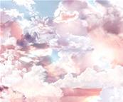 Papier peint nuage rose Clouds 300x250