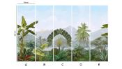 Papier peint panoramique fresque végétale Amazonia
