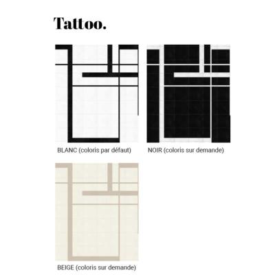 Papier peint géométrique noir et blanc Tattoo