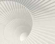 Papier peint 3D spirale blanche White spiral 336x270