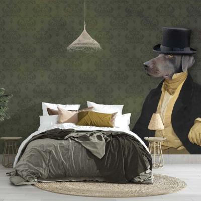 Papier peint chien habillé Braque allemand costumé Hugo
