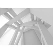 Papier peint 3D blanc design Construction