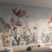 Papier peint floral panoramique Le Jardin