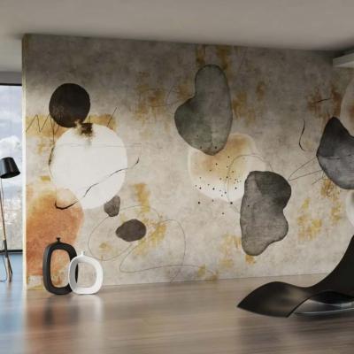 Papier peint formes organiques panoramique MOAI