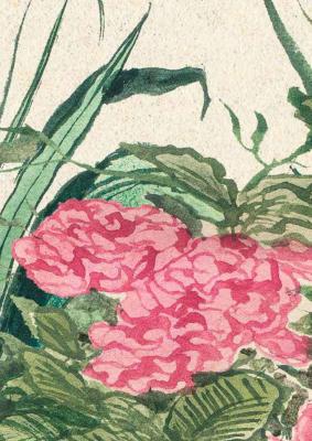 Papier peint salon motif botanique panoramique Mizu